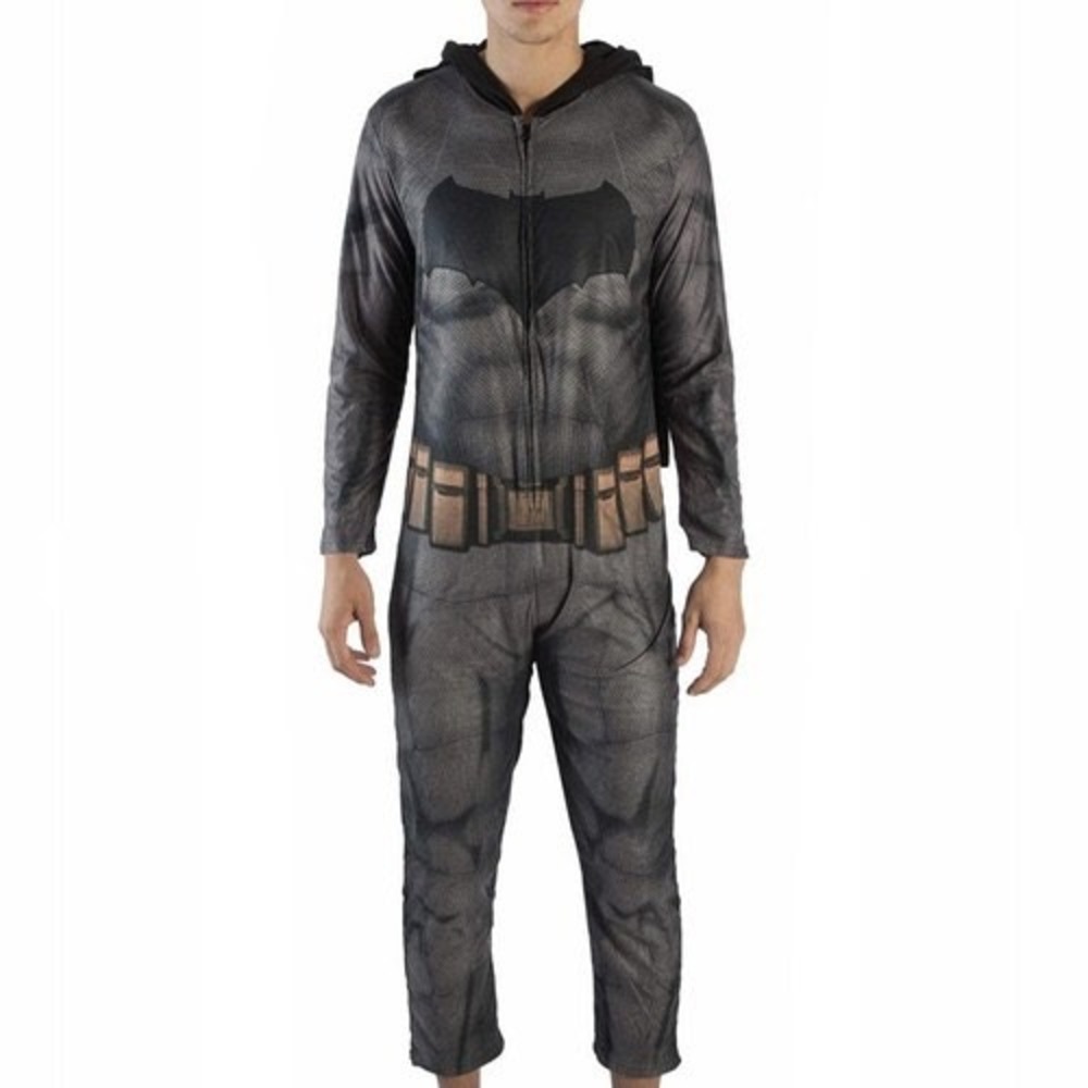 DC Comics Batman v Superman Dawn of Justice Hooded Union Suit Cape Mens Large